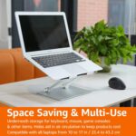 Amazon Basics Sturdy and Portable Ergonomic Laptop Stand for Desk, Height Adjust... - Image 9