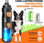 Whisper Quiet Dog Nail Grinder with 4 LED Lights, Safe & Stress-Free for Sensiti... - Image 9