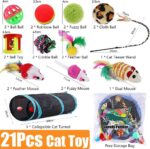 21 Pcs Cat Toys for Indoor Cats Collapsible Cat Tunnel Interactive Feather Tease... - Image 3