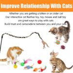 21 Pcs Cat Toys for Indoor Cats Collapsible Cat Tunnel Interactive Feather Tease... - Image 5