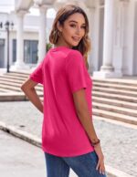 Zeagoo Womens Summer Tops Casual Short Sleeve V Neck Shirts Business Dressy Work... - Image 6
