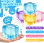 Cube Squishy Stress Relief Toy: Transparent Sensory Fidget Toys for Anxiety Reli... - Image 3