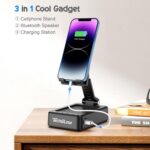 TechGlow Foldable Cellphone Stand with Bluetooth Speaker and Charging Function B... - Image 3