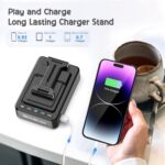 TechGlow Foldable Cellphone Stand with Bluetooth Speaker and Charging Function B... - Image 4