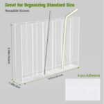 9.6” Large Acrylic Straw Holder for Cabinet Door - 6 compartments, easy to clean... - Image 4