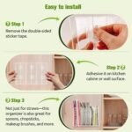 9.6” Large Acrylic Straw Holder for Cabinet Door - 6 compartments, easy to clean... - Image 6