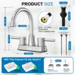 Bathroom Faucets, Bathroom Faucet 3 Hole, Bathroom Sink Faucet, Faucet for Sink ... - Image 3