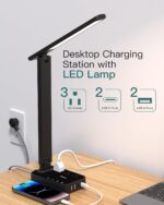 Addtam LED Desk Lamp, Power Strip with 3 Outlets 4 USB Charging Ports(2 USBC), 4... - Image 3