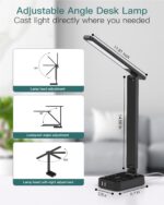 Addtam LED Desk Lamp, Power Strip with 3 Outlets 4 USB Charging Ports(2 USBC), 4... - Image 5