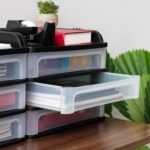 IRIS USA Plastic Desk Top 3-Drawer Storage Organizer with Paper Tray Top, 1-Pack... - Image 9