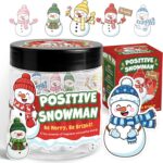 Positive Snowman Jar With 60 Affirmation Cards, Snowman Gifts For Friends, Teens... - Image 4
