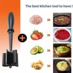 5 Blade Heat Resistant Meat Chopper, Non Scratch Potato Masher Tool, Safe for Al... - Image 4