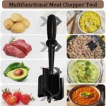 5 Blade Heat Resistant Meat Chopper, Non Scratch Potato Masher Tool, Safe for Al... - Image 5