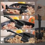 5 Blade Heat Resistant Meat Chopper, Non Scratch Potato Masher Tool, Safe for Al... - Image 8