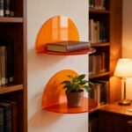 ROYALITA Small Acrylic Shelves Room Decor Floating Shelves (2-Pack, 8-inch Diame... - Image 3