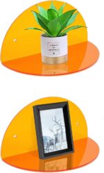ROYALITA Small Acrylic Shelves Room Decor Floating Shelves (2-Pack, 8-inch Diame... - Image 5