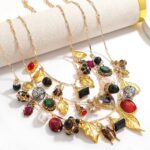 Vintage 3-Layered Pendant Charm Necklace for Women, Bohemian Ethnic Triple Layer... - Image 3
