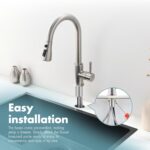 GIMILI Kitchen Faucet with Pull Down Sprayer Single Hole Kitchen Sink Faucet Sui... - Image 4