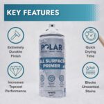Polar All Surface Primer Matte White - 2 x 13.5 Fl Oz - Ideal for Wood, Metal, P... - Image 3