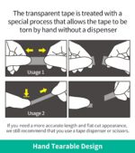 6 Rolls Transparent Tape Refills, Clear Tape Dispenser Refill Rolls, Glossy Gift... - Image 4