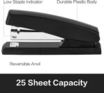 Deli Stapler, Desktop Stapler, 2 Pack, Office Staplers, 25 Sheet Capacity, Inclu... - Image 3