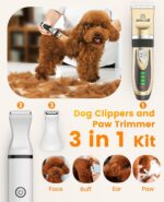 oneisall Dog Clippers and Paw Trimmer Kit for Small Large Dogs Cats | Low Noise,... - Image 3