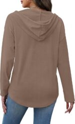 RUMIA Womens Tops V Neck Button Sweatshirt for Women Pullover Long SLeeve Shirts... - Image 5