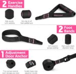 Pilates Bar Kit with 6 Latex Resistance Bands, Adjustable Exercise Bar - Image 4