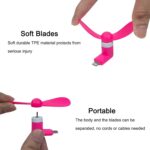 Sokelinn-six Type C Phone Fan, Mini USB C Cooling Hand Fans Portable Summer Cool... - Image 4