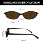 GUVIVI Retro Oval Sunglasses for Women Chic Cat Eye 90s Sunnies Lightweight Narr... - Image 7