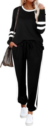 Aloodor Sweatsuit for Women 2 Piece Outfits for Womens Crewneck Sweatshirts Pull... - Image 3