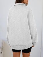 Trendy Queen Women's Oversized Half Zip Fleece Sweatshirts-Cozy Pullover, Sweate... - Image 5