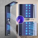 Shower Panel Wall Mount Shower Tower with LED Shower Head System Full Body Showe... - Image 3