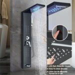 Shower Panel Wall Mount Shower Tower with LED Shower Head System Full Body Showe... - Image 4