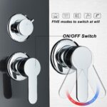 Shower Panel Wall Mount Shower Tower with LED Shower Head System Full Body Showe... - Image 6