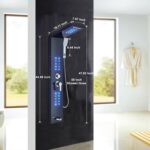 Shower Panel Wall Mount Shower Tower with LED Shower Head System Full Body Showe... - Image 7