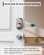 TEEHO TE001 Keyless Entry Door Lock with Keypad - Smart Deadbolt Lock for Front ... - Image 4