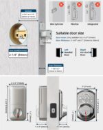 TEEHO TE001 Keyless Entry Door Lock with Keypad - Smart Deadbolt Lock for Front ... - Image 6