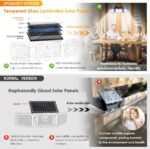 MIHANI Solar Flood Lights Outdoor, 2500LM Motion Sensor Security Lights with 270... - Image 4