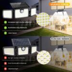 MIHANI Solar Flood Lights Outdoor, 2500LM Motion Sensor Security Lights with 270... - Image 5