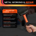 8oz Rubber Mallet Hammer | Non-Marring Soft Blow Mallet with Fiberglass Shock-Ab... - Image 7