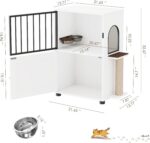 Cat Feeding Station, Dog Proof Cat Feeding Station with Scratching Post, Elevate... - Image 4