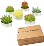 Cactus Tealight Candles, Handmade Delicate Succulent Cactus Candles（ Perfect for... - Image 6