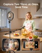 Upgrade Tripod Ring Light Stand with 2 Telescopic Arms -67" Ring Light Tripod fo... - Image 3