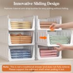 Lifewit 6 Pack Stackable Closet Organizers and Storage Basket for Clothes, Plast... - Image 3