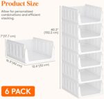 Lifewit 6 Pack Stackable Closet Organizers and Storage Basket for Clothes, Plast... - Image 6
