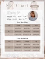 Ythomm Striped Pajamas Womens 2 Piece Sets Long Sleeve Tee Shirts Drawstring Wid... - Image 5