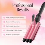 Alure Three Barrel Curling Iron Wand Hair Waver with LCD Temperature Display - 1... - Image 4