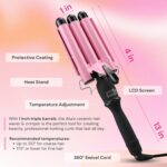 Alure Three Barrel Curling Iron Wand Hair Waver with LCD Temperature Display - 1... - Image 7