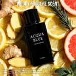Acqua Blue Eau de Parfum for Men, 50ml Fresh Woody Fougere Cologne with Lemon, M... - Image 4